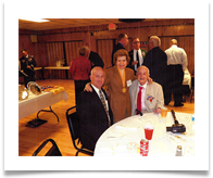 Raqui at the banquet with Al Klugiewicz and son Tim.  Photo courtesy of Greg Klugiewicz.